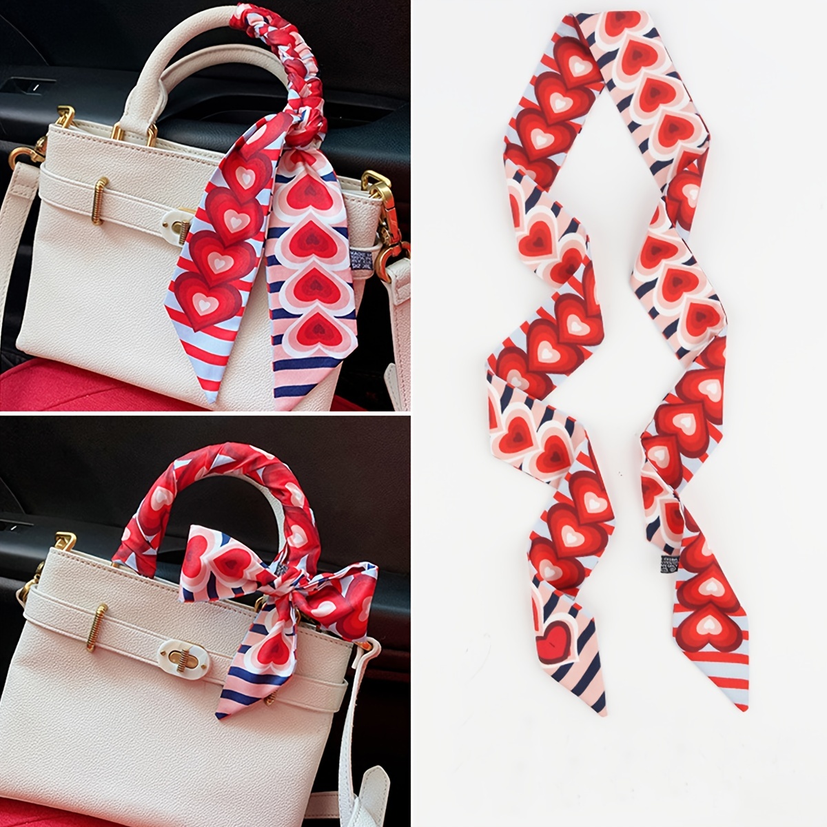 New Silky Twill Handbag Bag Handle Wrap Purse Neck Hair Ribbon Scarf UK