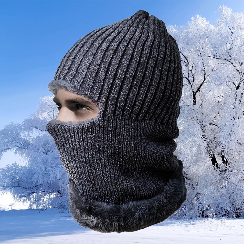 Acheter Chapeau d'hiver bonnets chapeaux bonnets d'hiver pour hommes femmes  laine écharpe casquettes cagoule masque tricoté chapeau