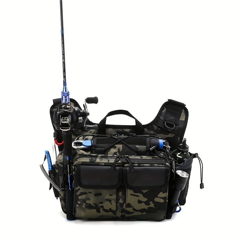 Portable Outdoor Fishing Tackle Bag Large Capacity Sturdy - Temu