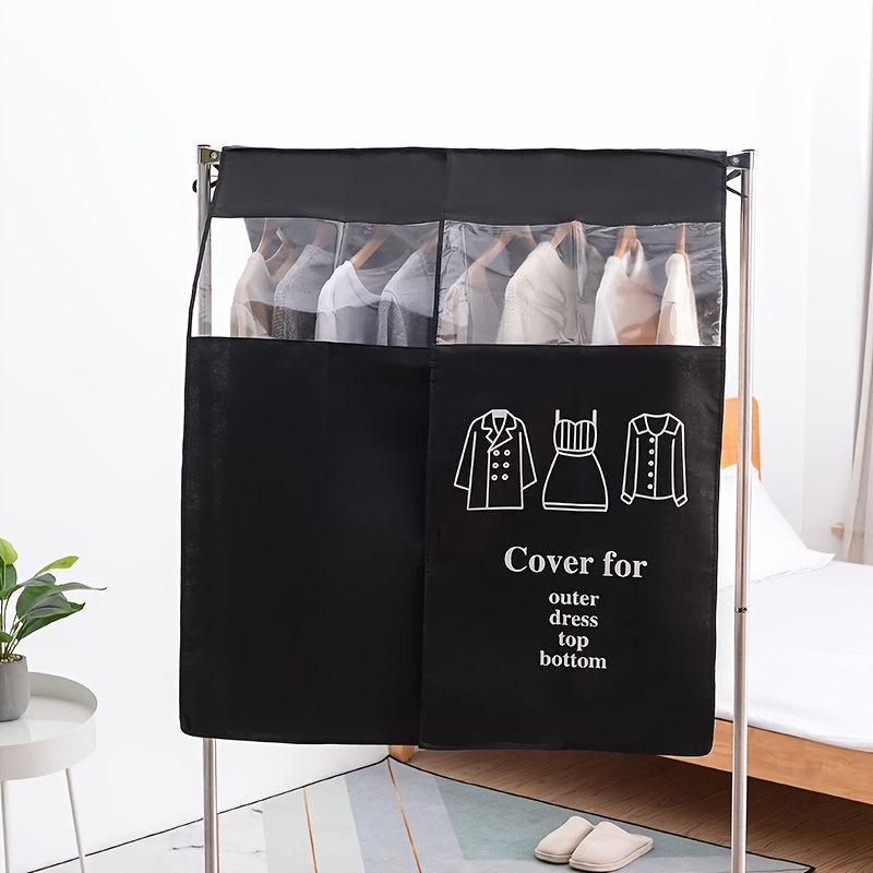 1pc Black Hanging Bag Storage Dust-Proof For Household For