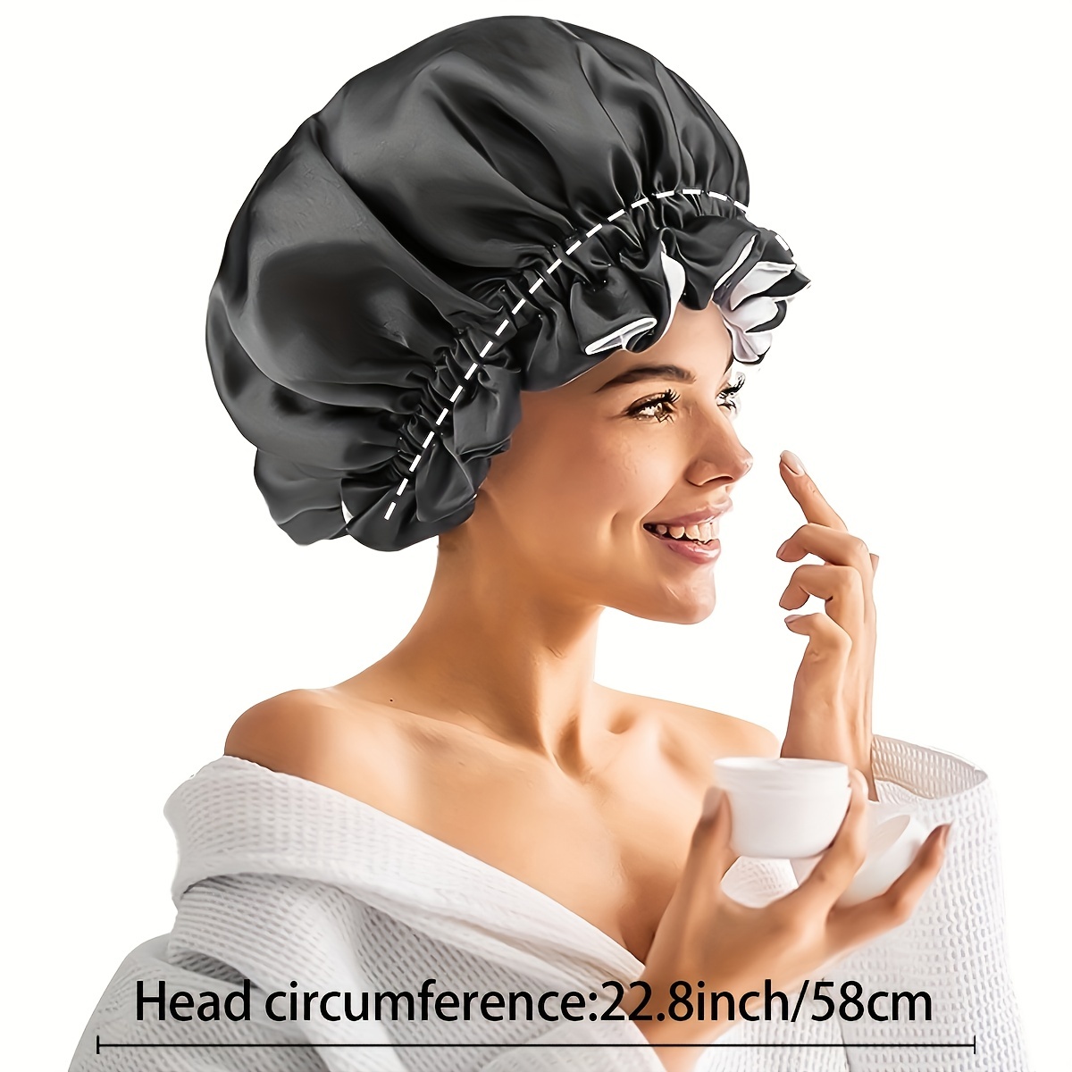 Bonnets ondulés soyeux pour hommes avec bande élastique pour bonnet de  douche 360 ​​540 720 vagues accessoires de bain doux et respirants unisexe  pour