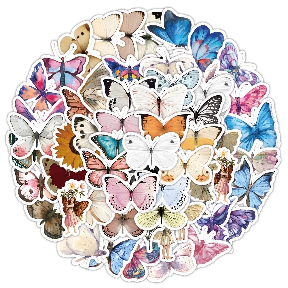 Colorful Butterfly Stickers Vinyl Waterproof Stickers For - Temu