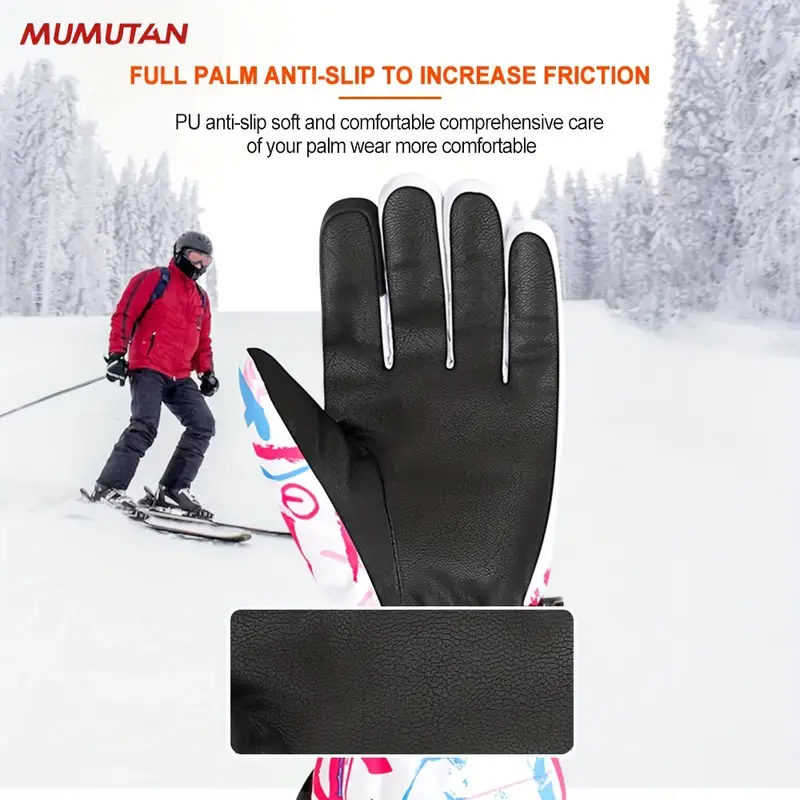 Gants de ski hommes à 3 doigts imperméables
