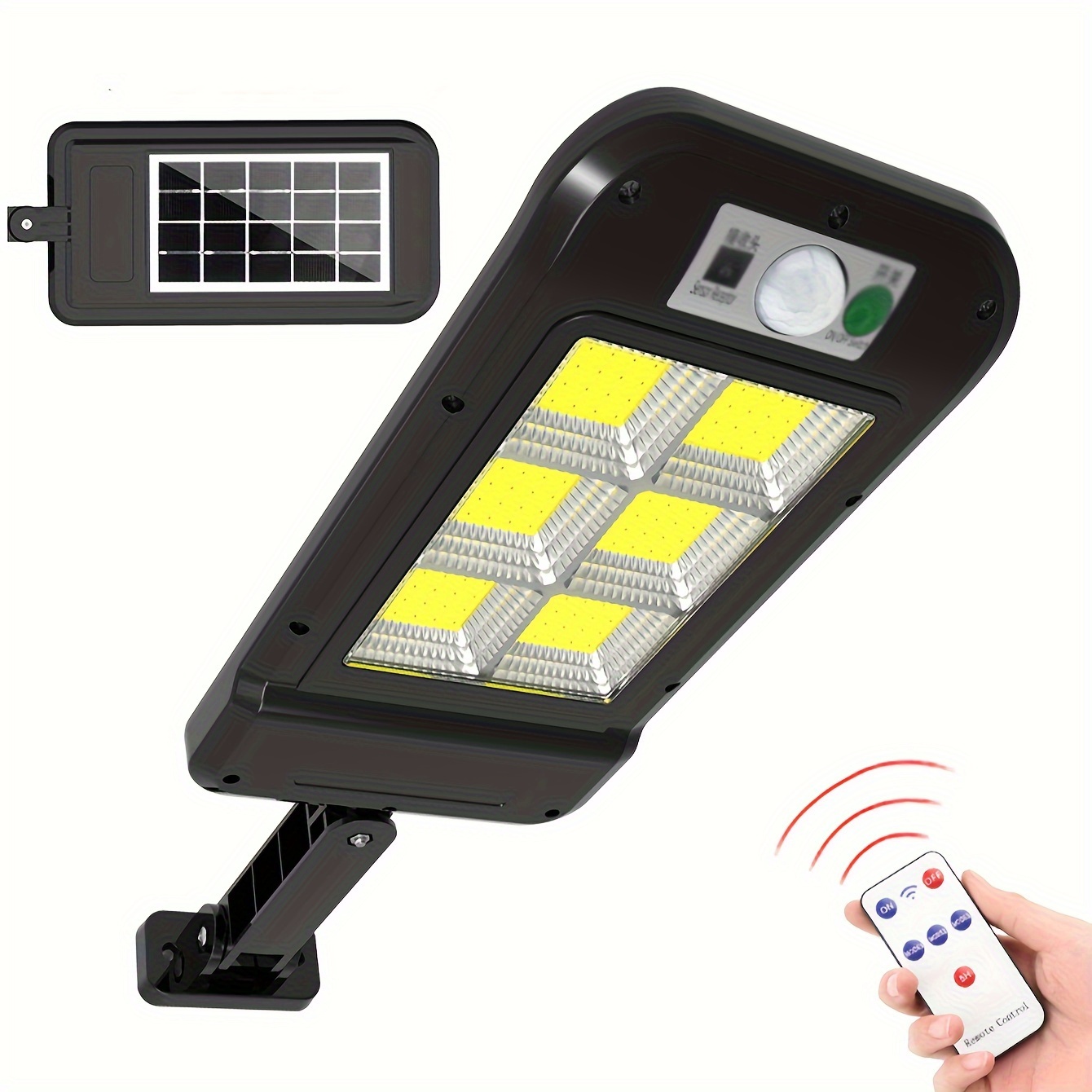 1pc Solar Street Light Smart Remote Control Cob Outdoor - Temu Ireland