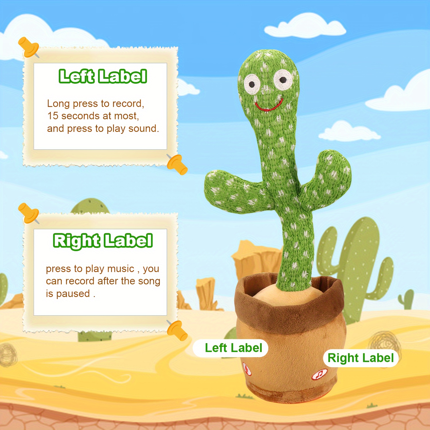 Dancing Cactus Can Dance Learn To Talk Twister Toy Sand - Temu