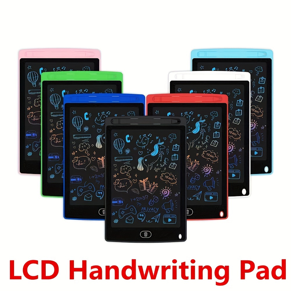 Tablette d'écriture LCD, 2 packs Tampons de dessin pour enfants 3 4 5 6 ans  8,5 pouces Lignes colorées Doodle Scribble Boards Jouets éducatifs