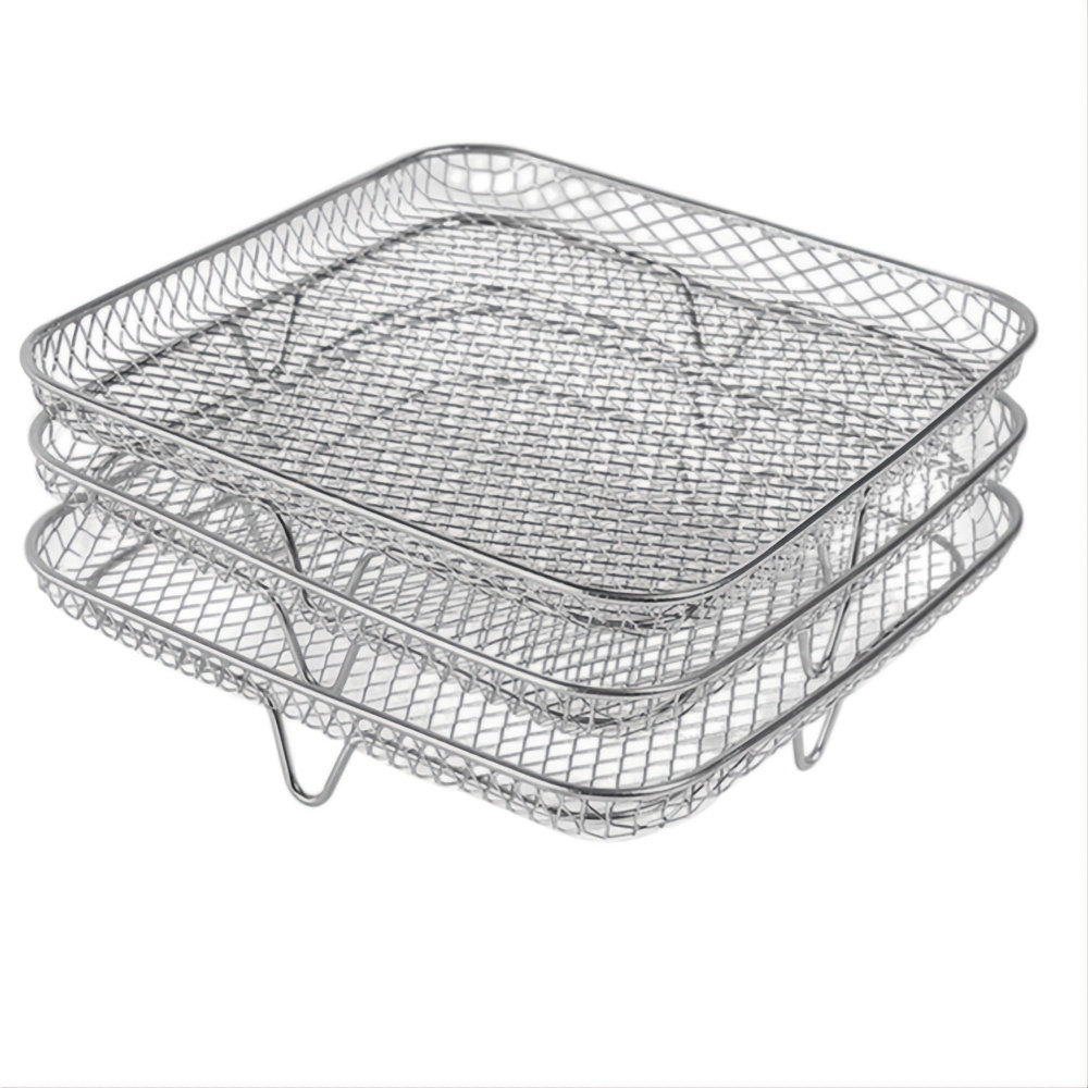 Dehydrator Rack Compatible with Chef-man 6.3 Quart Digital Air Fryer, 3Pack  , 304 Stainless Steel Air Fryer Rack Air Fryer Dehydrator Accessories 
