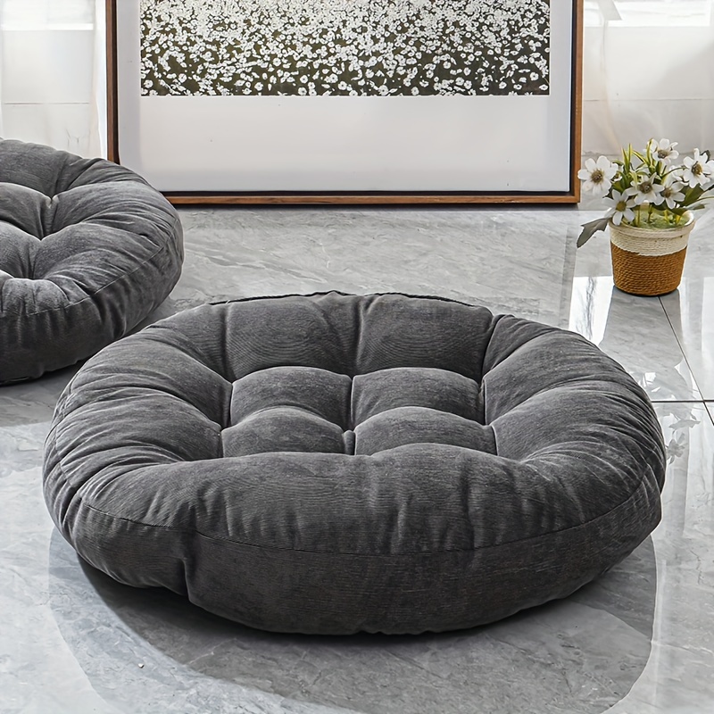 New Cotton Linen Fabric Floor Cushion Home Futon Tatami Mat Large Round  Cushion Thickened Soft Square Office Chair Cushion