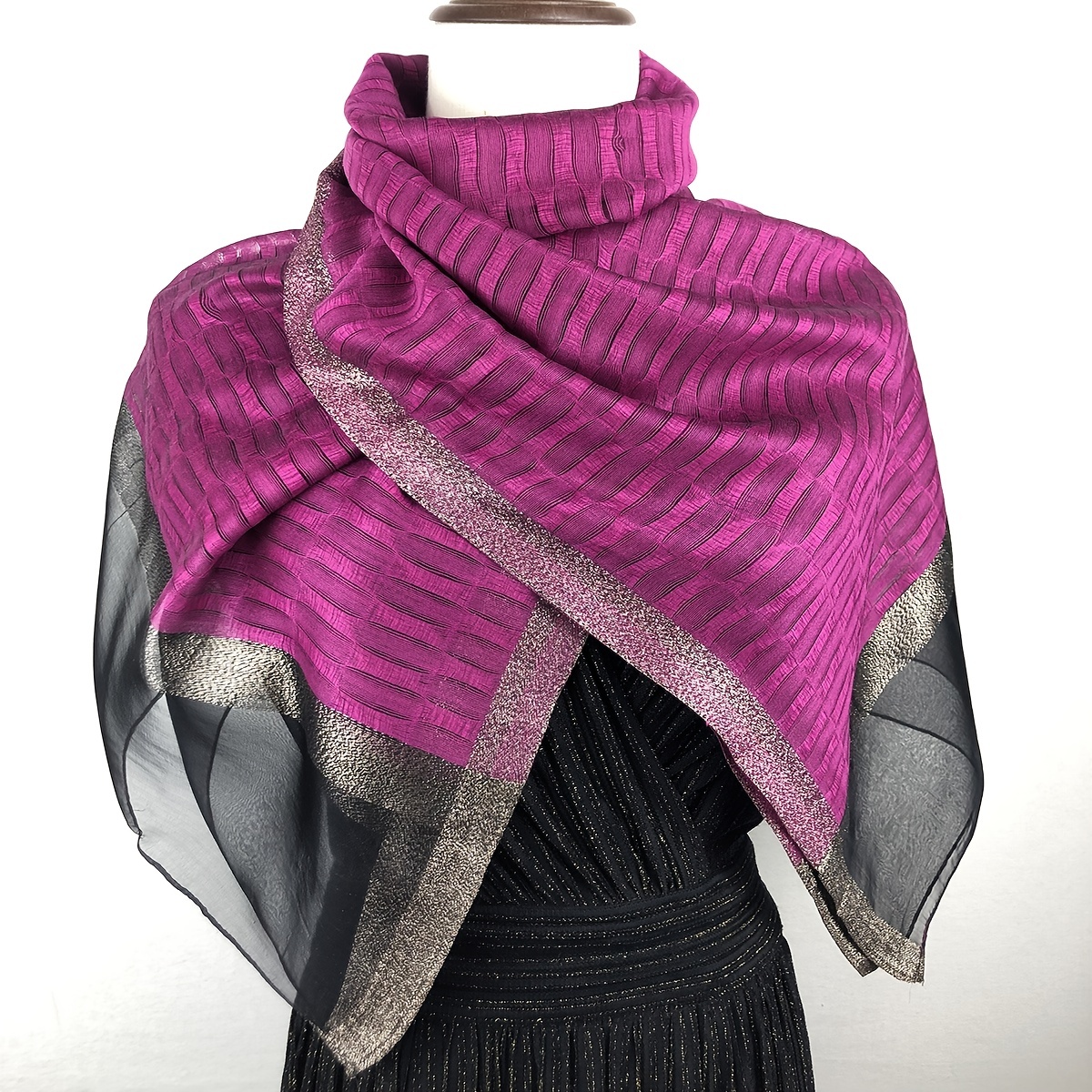 Womens Scarf in Hot Magenta Pink