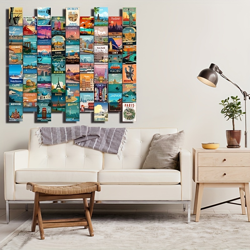 Trendy Cities Travel Vintage Poster Set Transform Your Wall - Temu