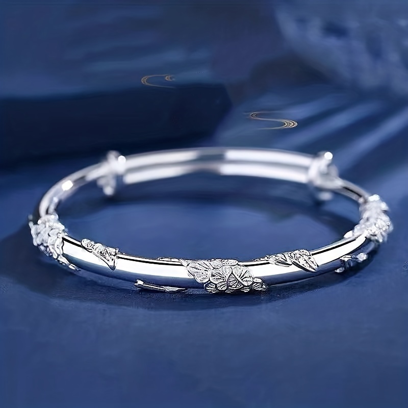 Copper Adjustable Bangle Bracelet, Hand Jewelry Decor