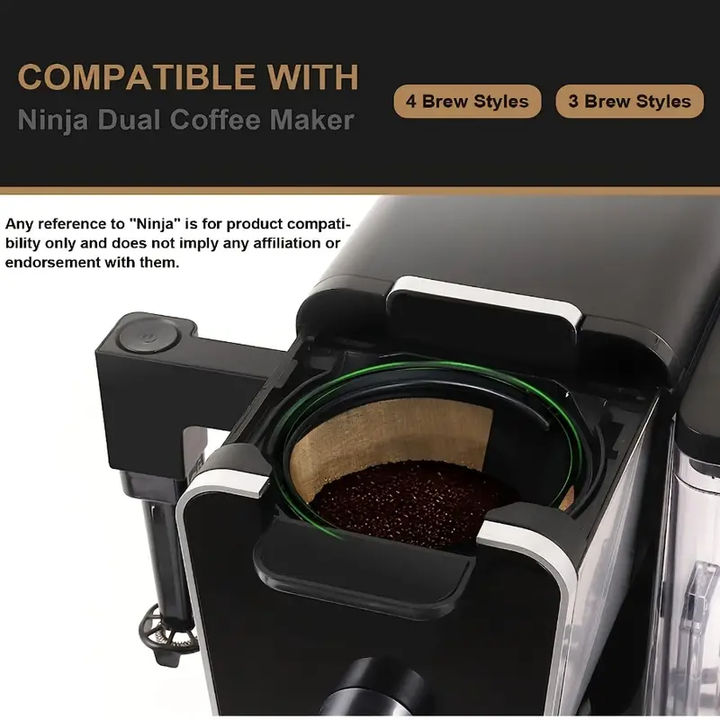 Juego De 5 Filtros De Café Reutilizables Para Cafetera Ninja Dual Brew, 3  Unidades De Cápsulas