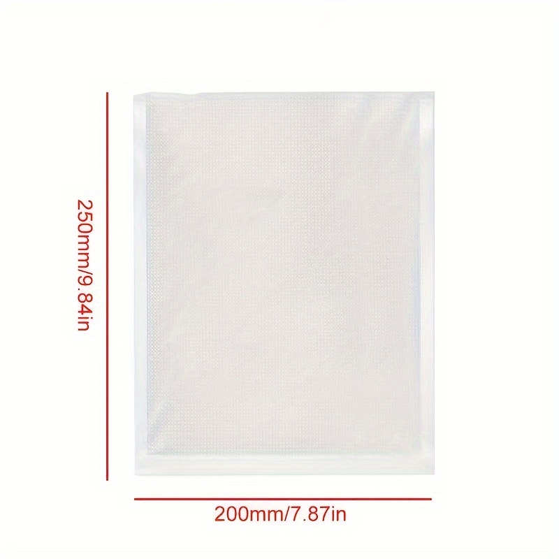 Bolsa de sellado al vacío de plástico blanco con parte frontal  transparente, con apertura superior, de 2.8 mil, bolsas sellables  térmicamente para