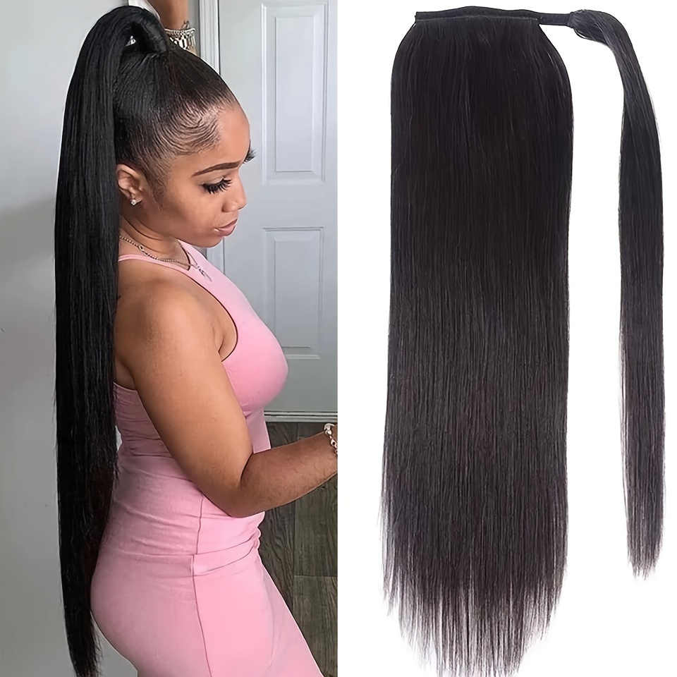 Long Straight Hair Extension For Women Natural Looking - Temu