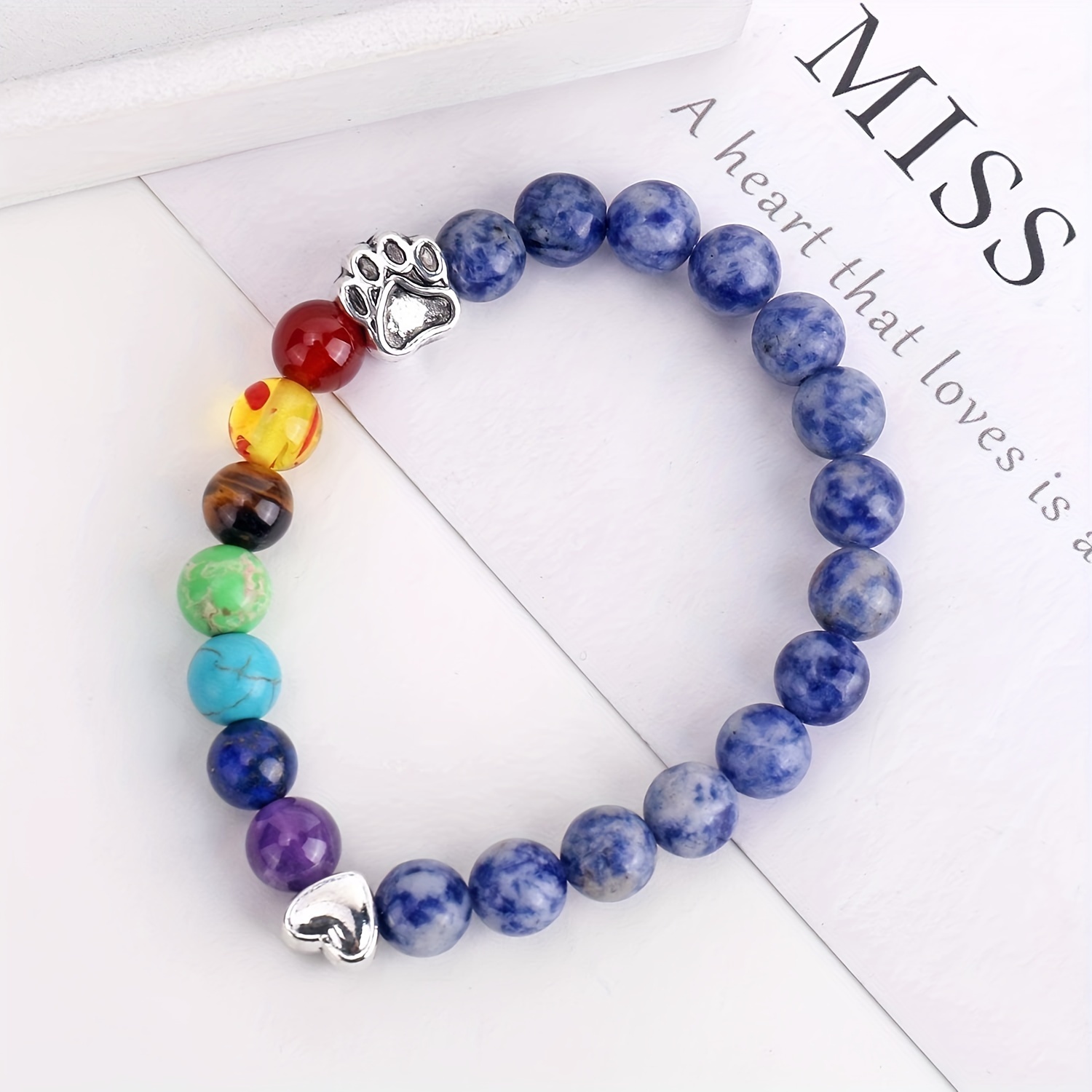 Rainbow Bridge Bracelet for Dogs and Cats - Pet Memorial Gift to Honor Your Beloved Pet