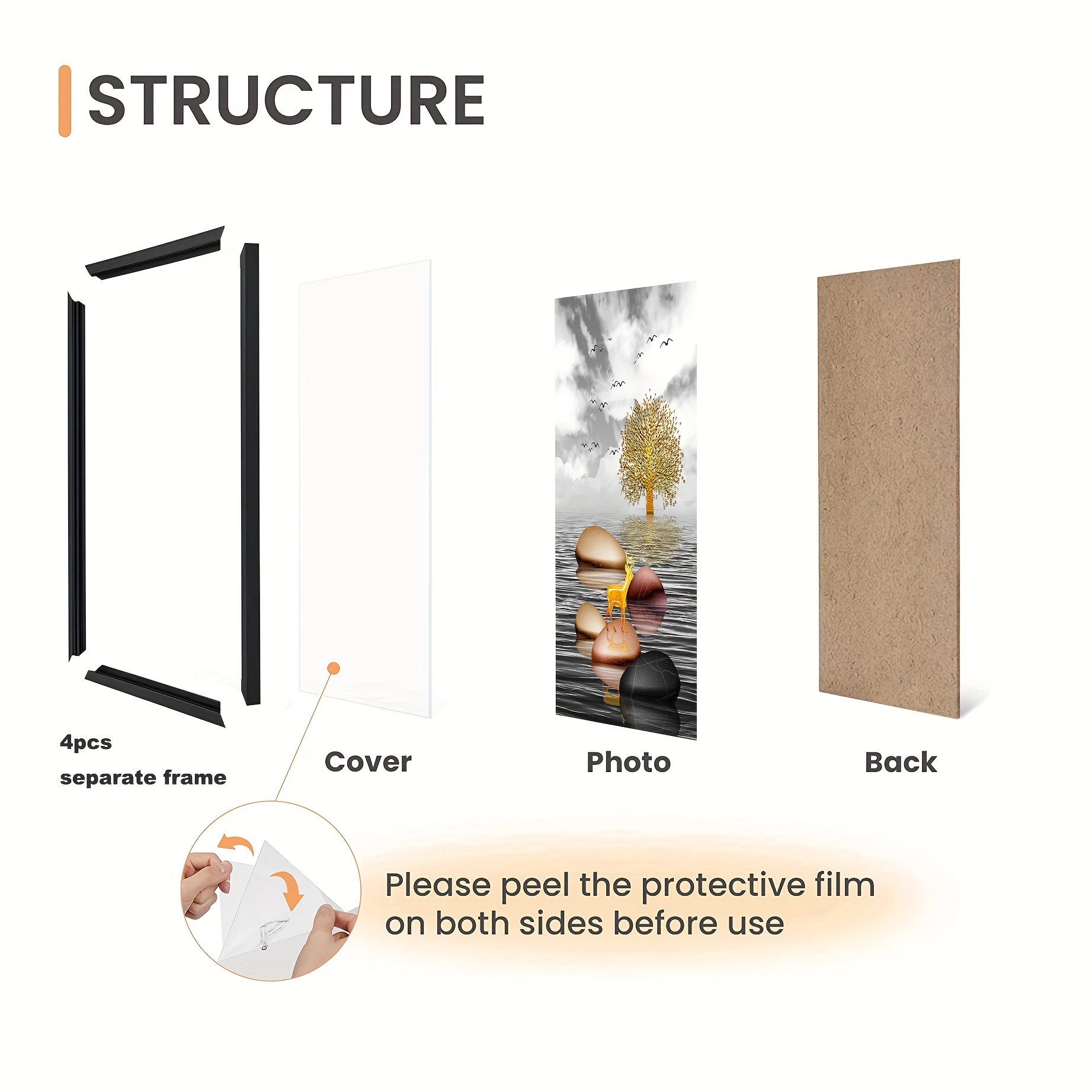 Black Picture Frame Wall Mounting Poster Frame Great Prints Temu