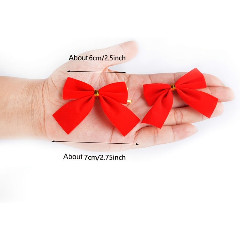 Christmas Tree Bows mini Red Velvet Bows Christmas - Temu