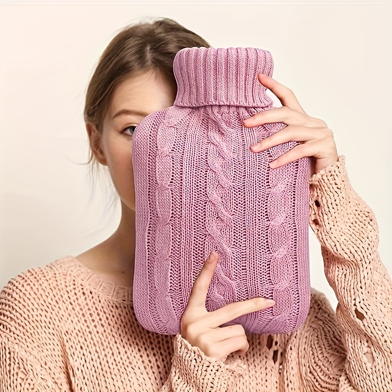 Hot Water Bottle With Knitted Cover Hot Water Bag For Hot - Temu