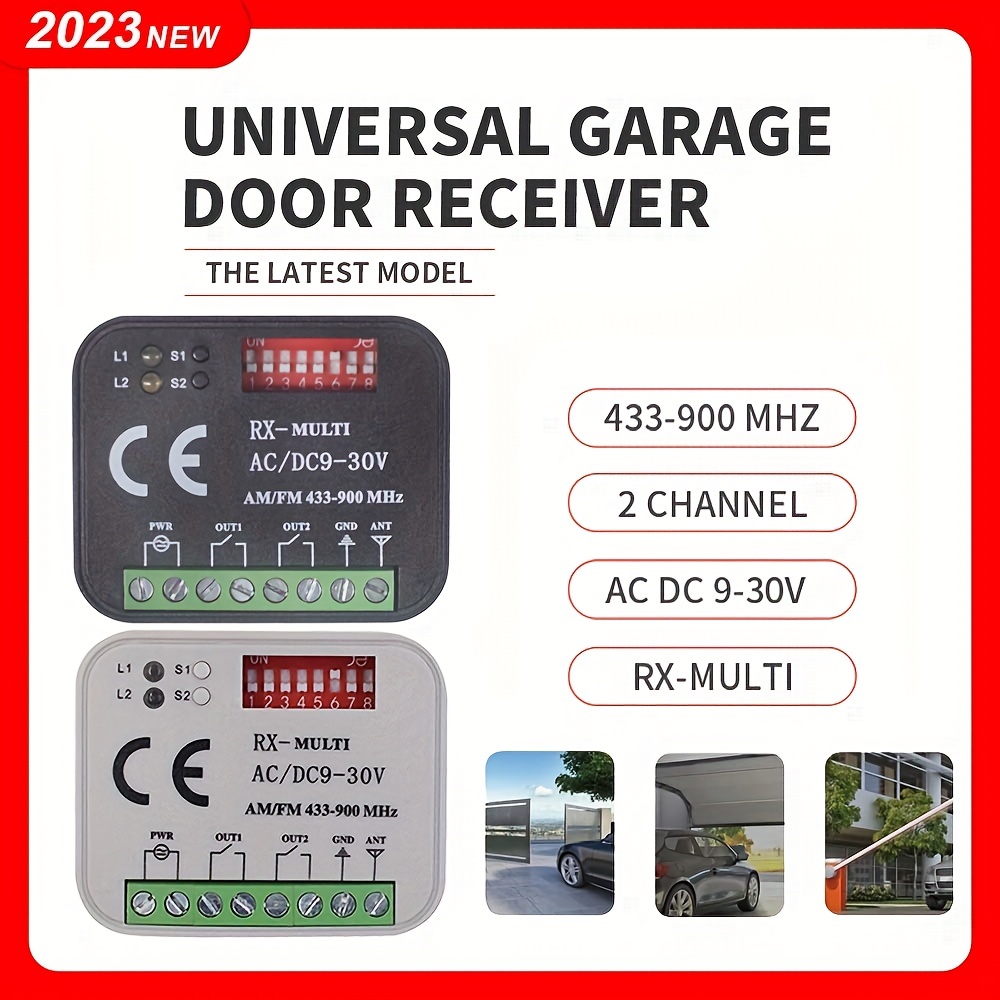 Receptor universal 433 motor puerta garaje 