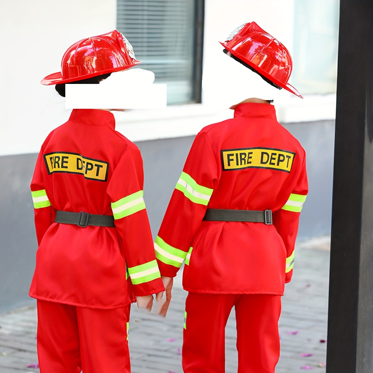 Disfraz de bombero para niños, juego de disfraz de bombero de Halloween,  traje de bombero, regalos de bombero con casco y accesorios para niños