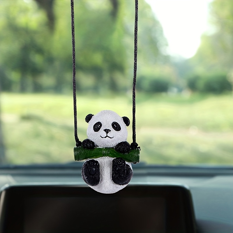 Adorable Swinging Panda Car Hanging Ornament Perfect Car - Temu