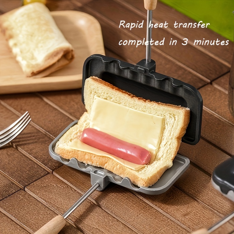 1pc Sandwich Maker Breakfast Sandwich Maker Mini Pie Maker, Hot Dog Toaster  With Detachable Handles And Two-tone Design