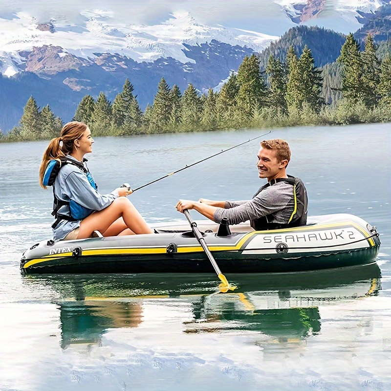 Portable 2 Person Inflatable Fishing Boat For Outdoor - Temu Canada