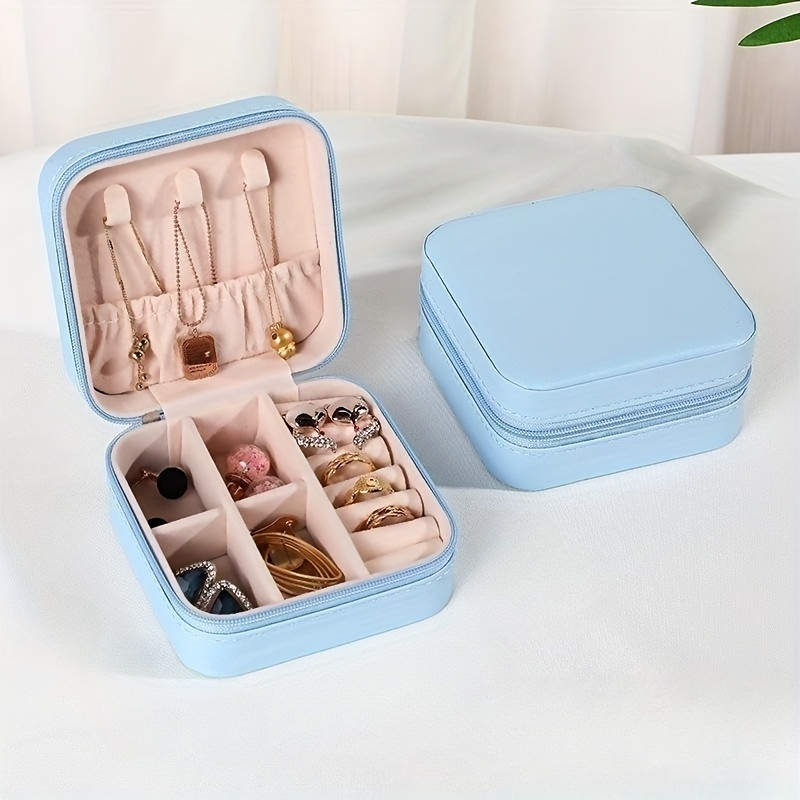 Portable Travel Jewelry Box Organizer - Small Jewelry Case For Travel