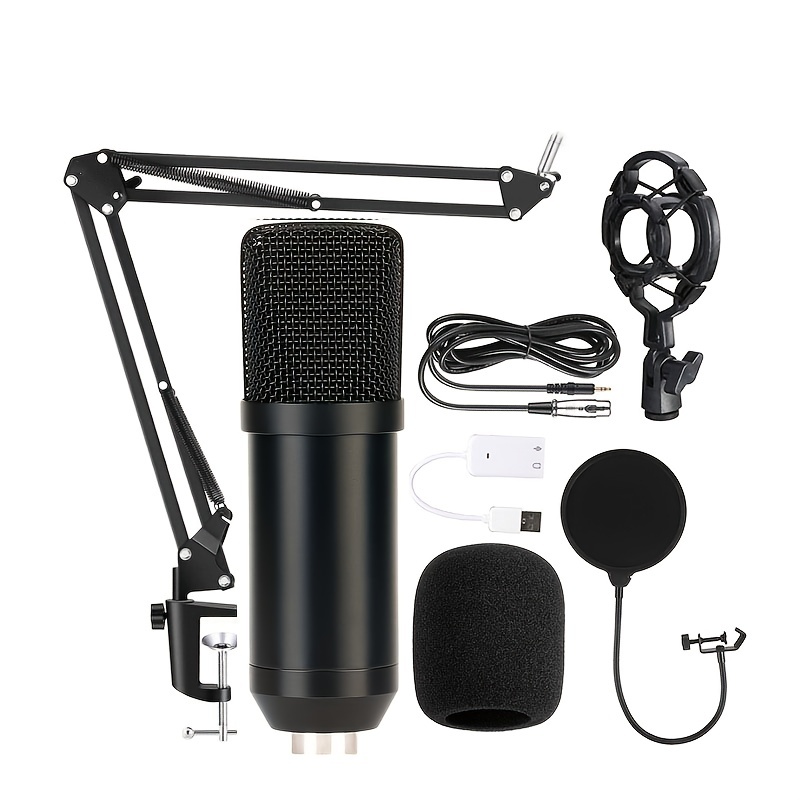 Micrófono Profesional BM-800 para Estudio Condensador Antipop