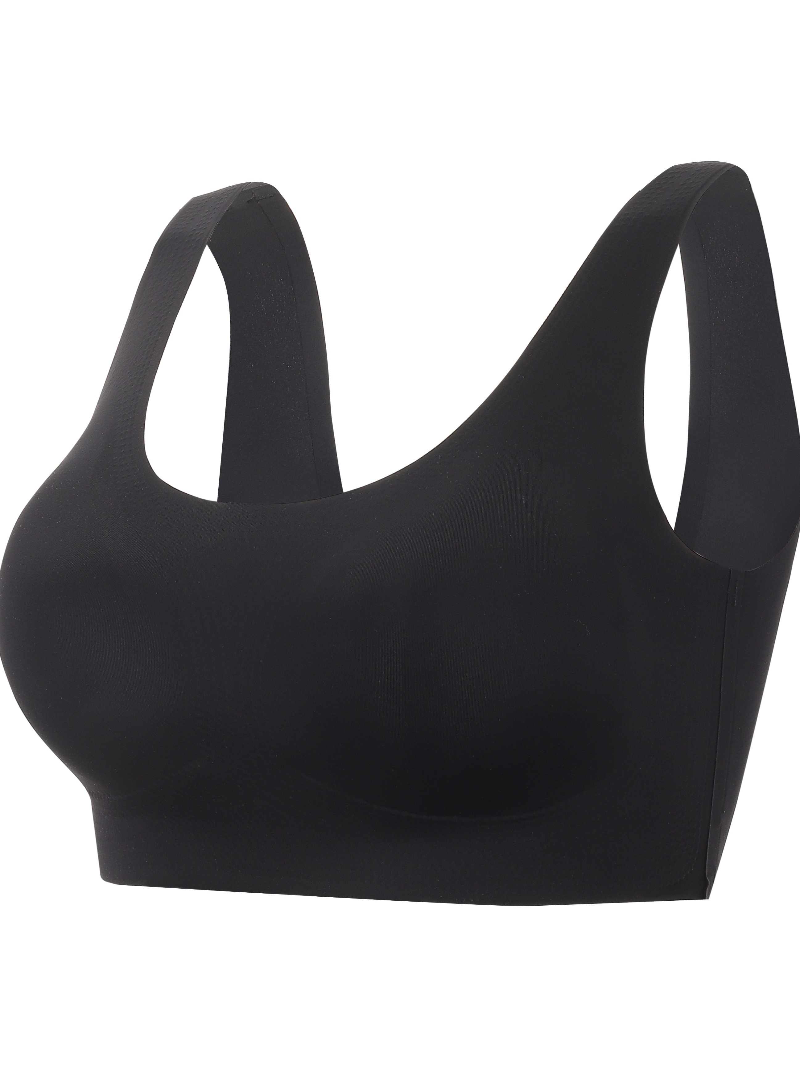 Underoutfit Bras for Women Wireless Push-Up Yoga Bra Solid Print Black  Xxxxl 