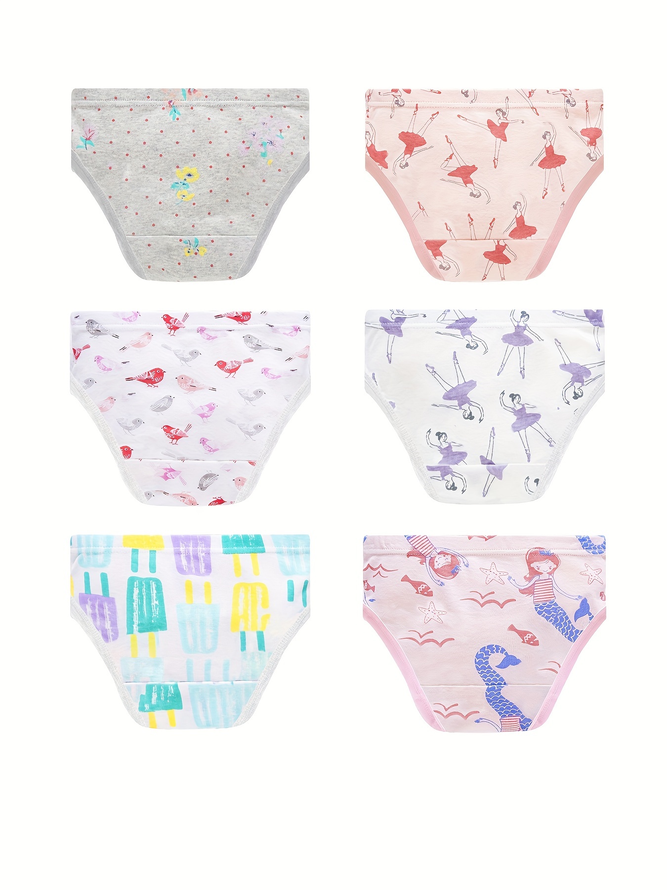 Baby 5 Pack Panties Soft Knickers Cotton Underwear Little Girls