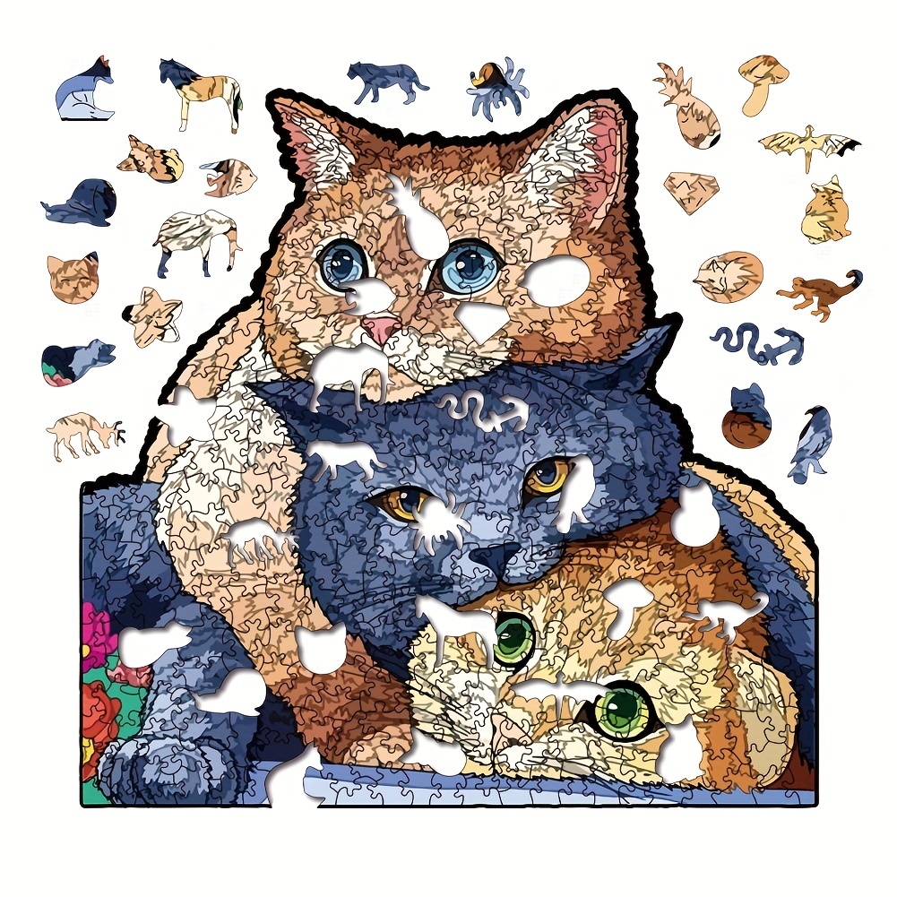 Wooden Cats Puzzle