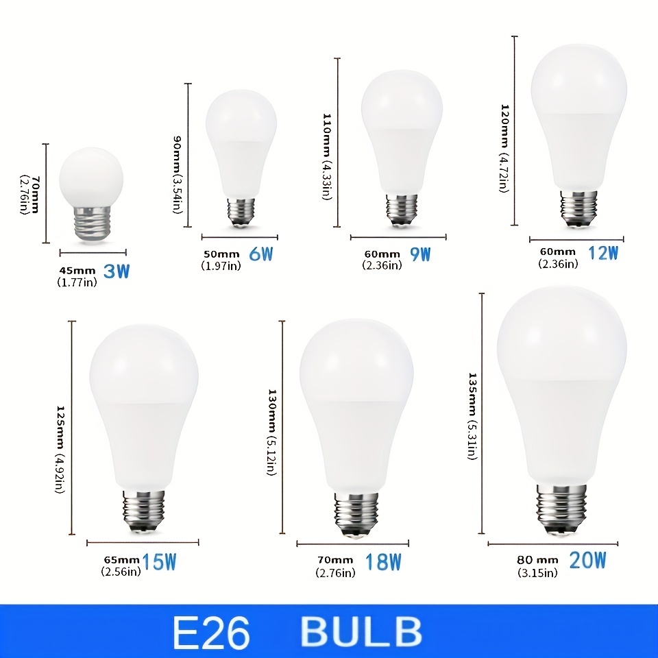 Acheter Ampoule LED E27 E14 20W 18W 15W 12W 9W 6W 3W, Lampada
