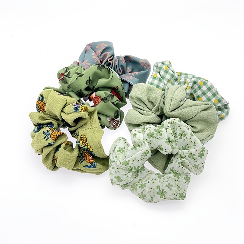 Scrunchies Fiori Seta Imitazione Accessori Capelli Cravatte - Temu Italy