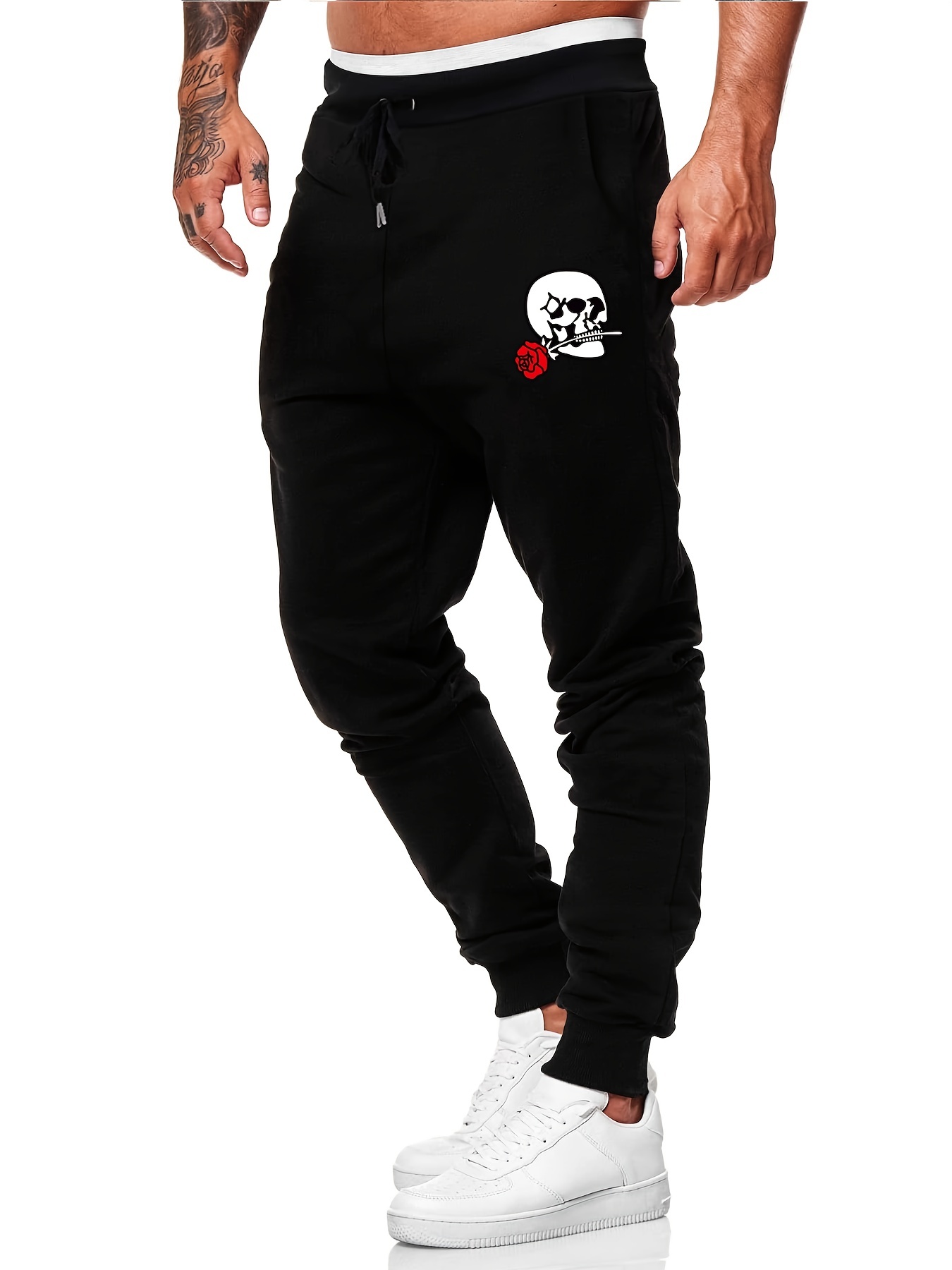 Men's Skull Graphic Sherpa Fleece Active Sweatpants