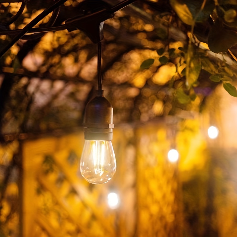 led bulb solar outdoor string lights 12 e26 pendant light heads 12 s14 bulbs 1w pc string lights for home garden porch wedding tent patio details 2