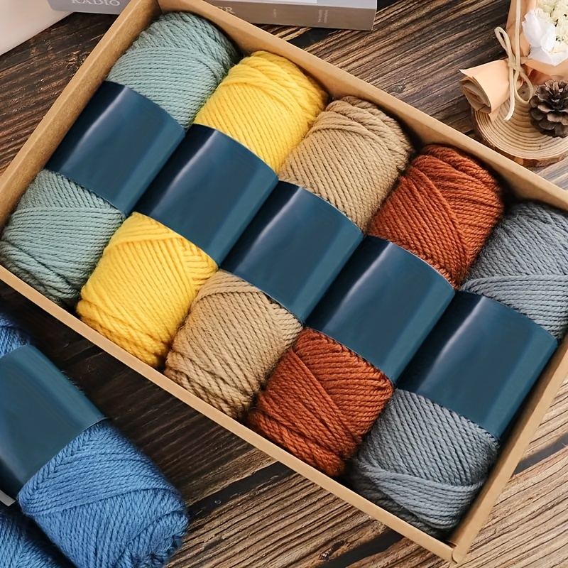 1pc 50g Handmade Diy Knitting 3.5mm Thick Woolen Yarn Ice Cream