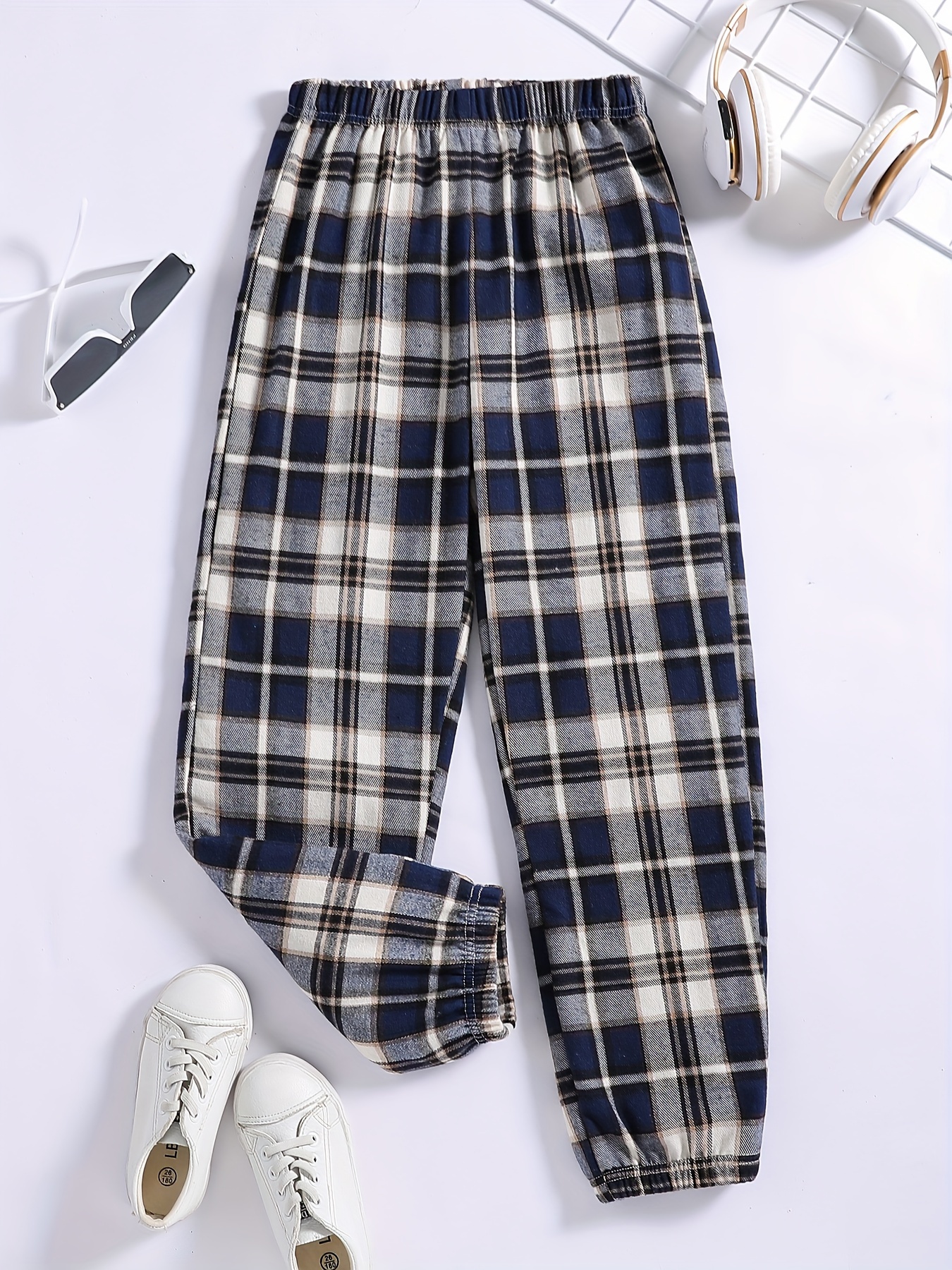 Classic Plaid Pajama Pants Men's Loose Loungewear Comfy - Temu