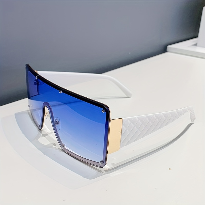 Y2K Gradient UV400 One Piece Sunglasses with Rivets