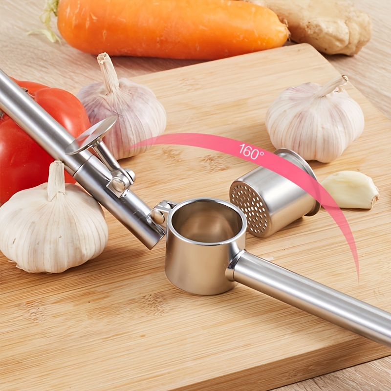 Stainless Steel Garlic Press Easy To Use And Clean Perfect - Temu