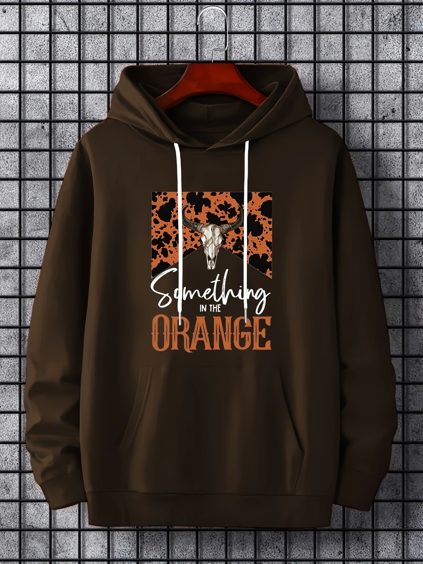 Orange hoodie with photo print , ORANGE  Mens outfits, Sweatshirt outfit,  Mens sweatshirts