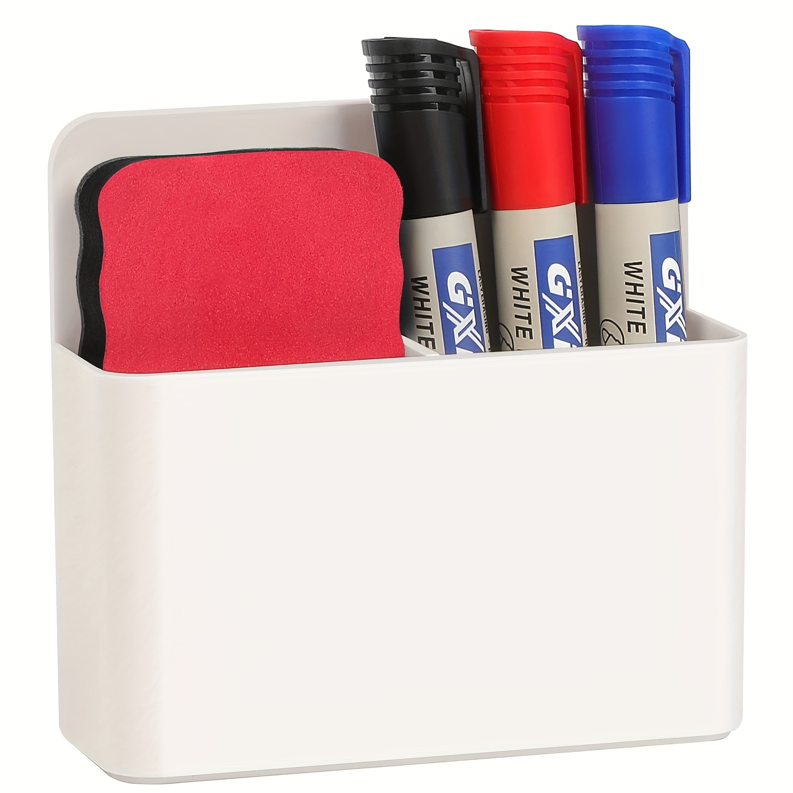 2 Pack Magnetic Dry Erase Marker Holder Pen Organizer Caddy for Office  Locker