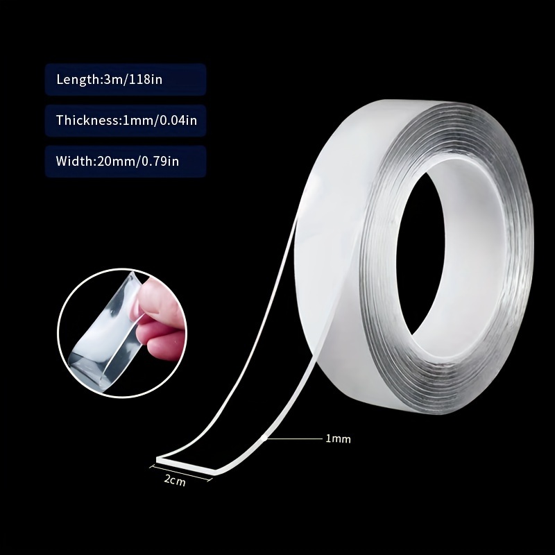 Heavy Duty Double-sided Tape - Reusable, Traceless, Strong & Sticky,  Multipurpose Removable & Washable For Home, Office & Car! - Temu Mexico