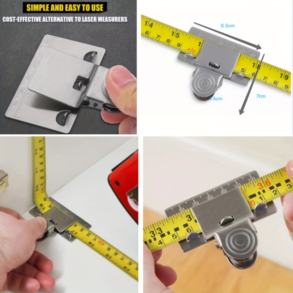 Goxawee Double Scale Measuring Tape Clip 304 Stainless Steel - Temu