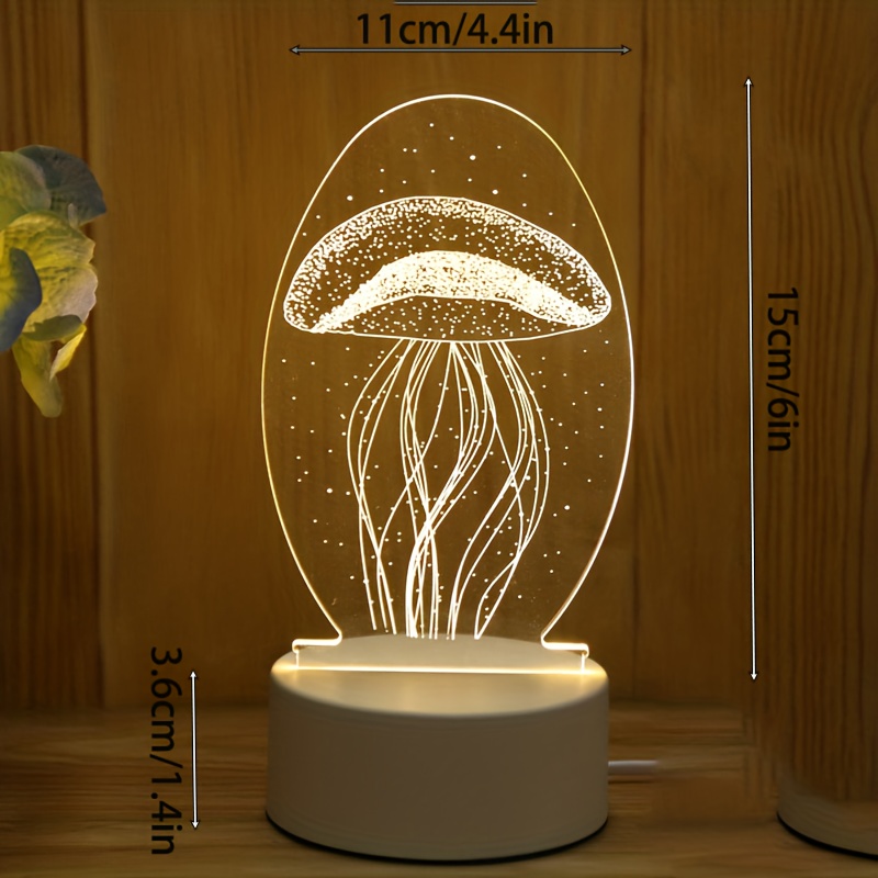 3d Illusion Night Light Usb Powered Table Lamp Family Room - Temu