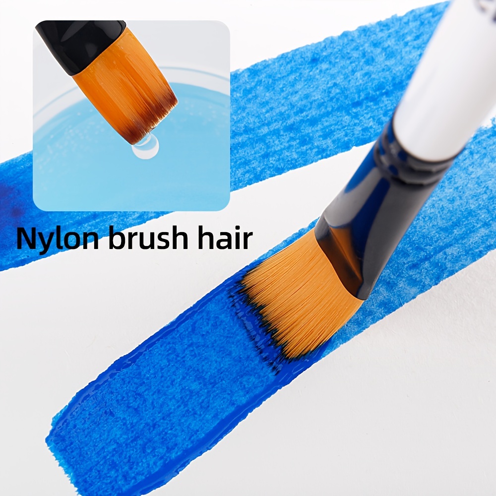 Artist Paint Brush Set 5Pcs High Quality Nylon Hair Wood Black Handle  Watercolor