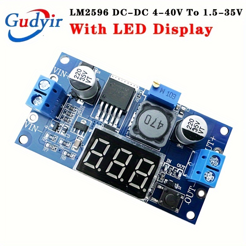 5 Pack LM2596 DC to DC Buck Converter 3.0-40V to 1.5-35V Power Supply Step  Down Module