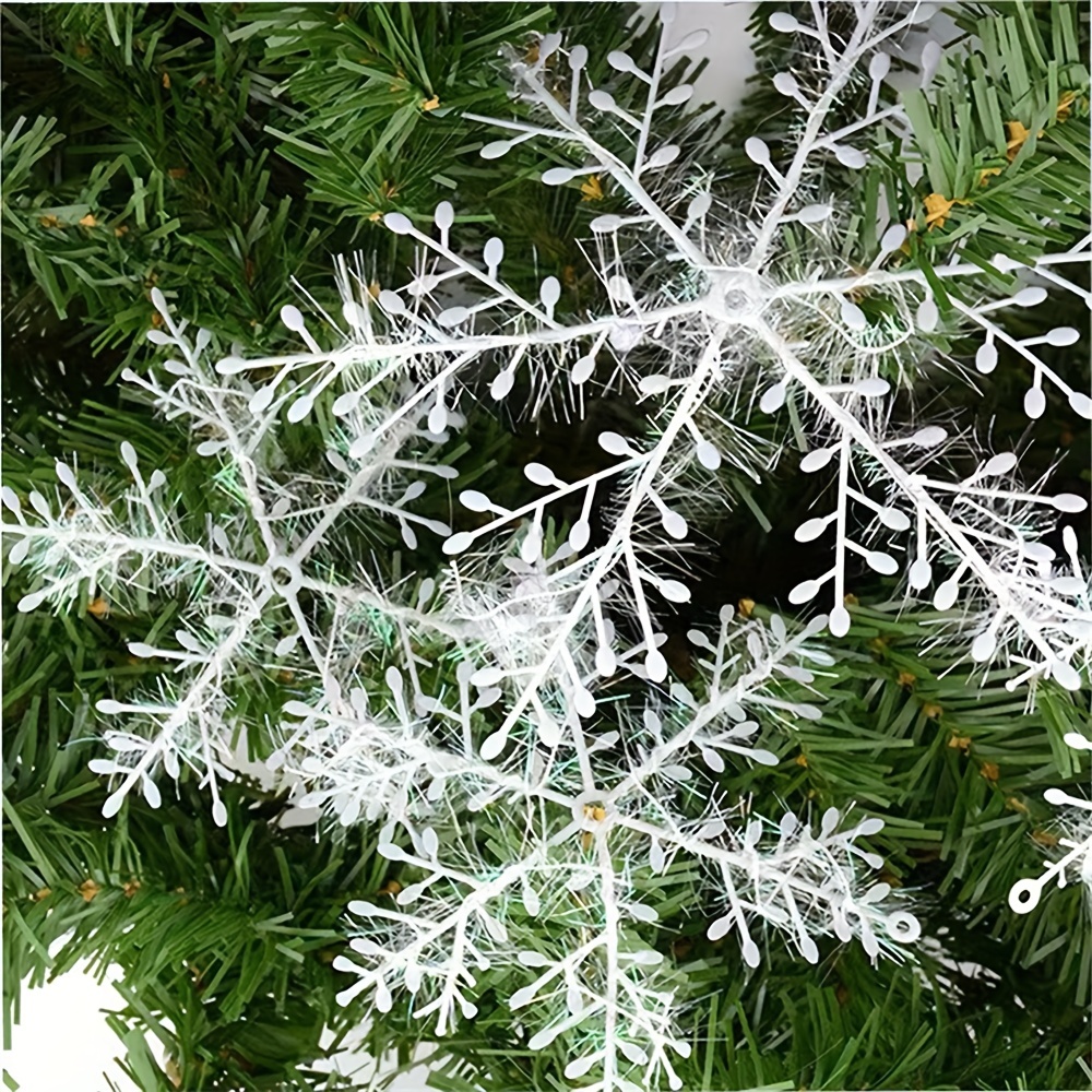 White Christmas Snowflake Pendants For Christmas Decorations, Christmas  Snowflake Drop Charms Bulk For Diy Christmas Tree Hanging Ornament Winter  New Year Party Supplies - Temu United Arab Emirates