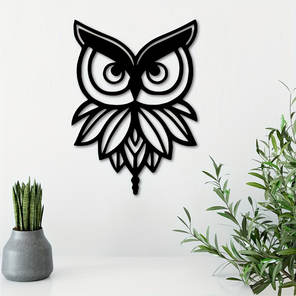 1pc Luxury Owl Wall Decor - Modern Metal Wall Hanging Art for Birthday  Parties, Room Decor & Outdoor Home Decoration