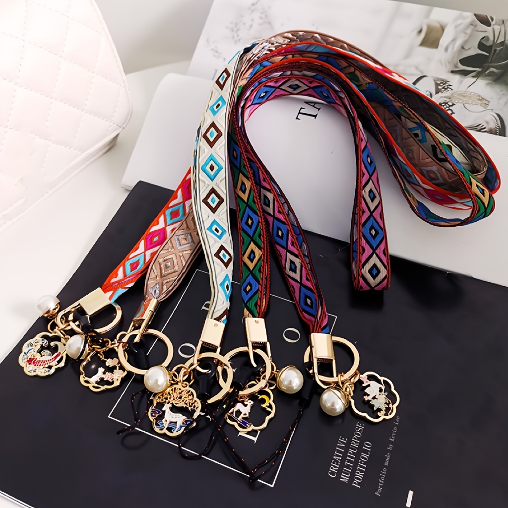 Mobile Phone Strap Vintage Lanyard Fabric Weaving Strap Wrist Rope Hanging  Neck Rope For Mobile Phone Case - Temu